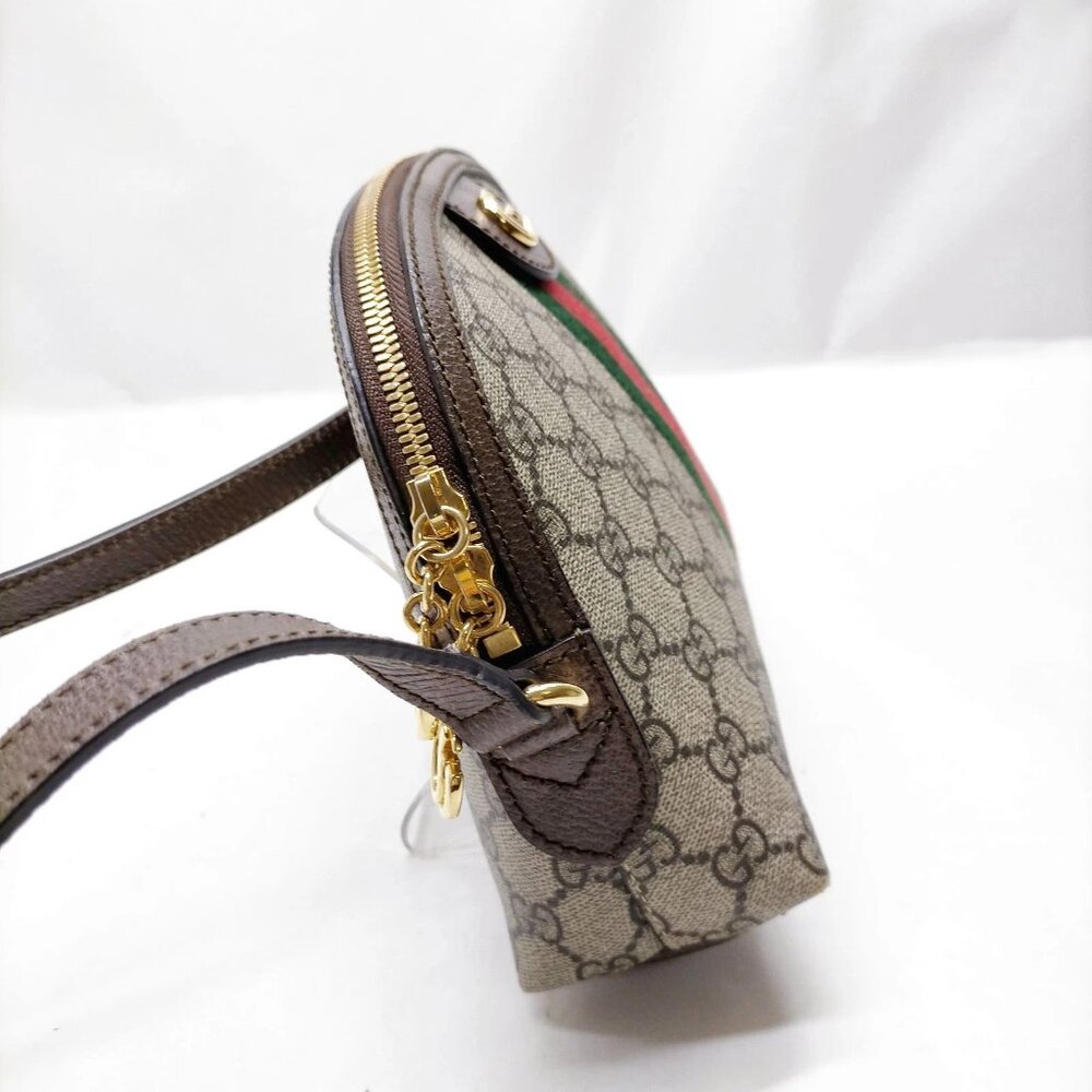 Authentic Gucci Sherry Line Brown PVC Shoulder Bag mn801-030326 - Picture 4 of 16